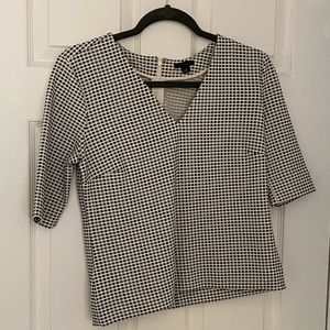 Structured V neck Blouse